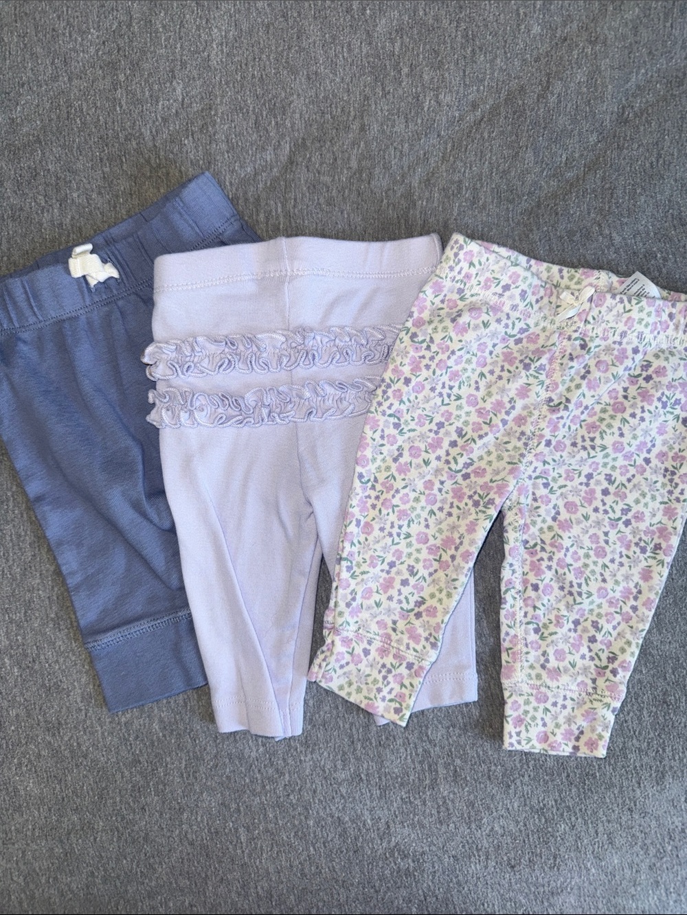 Baby Girls Lavender & Floral Pant Set